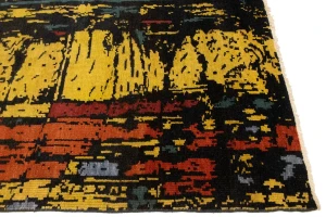 Multicolored Abstract 8'5X9'9 Modern Rug