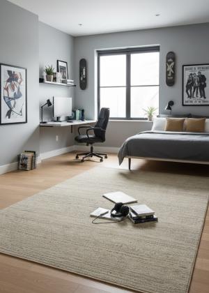 Beige & Brown Transitional Floral 6X9 Oriental Rug