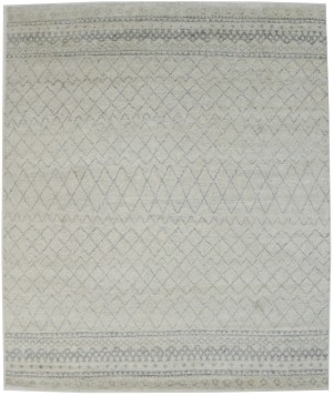 Cream Geometric Modern 8X10 Moroccan Style Oriental Rug