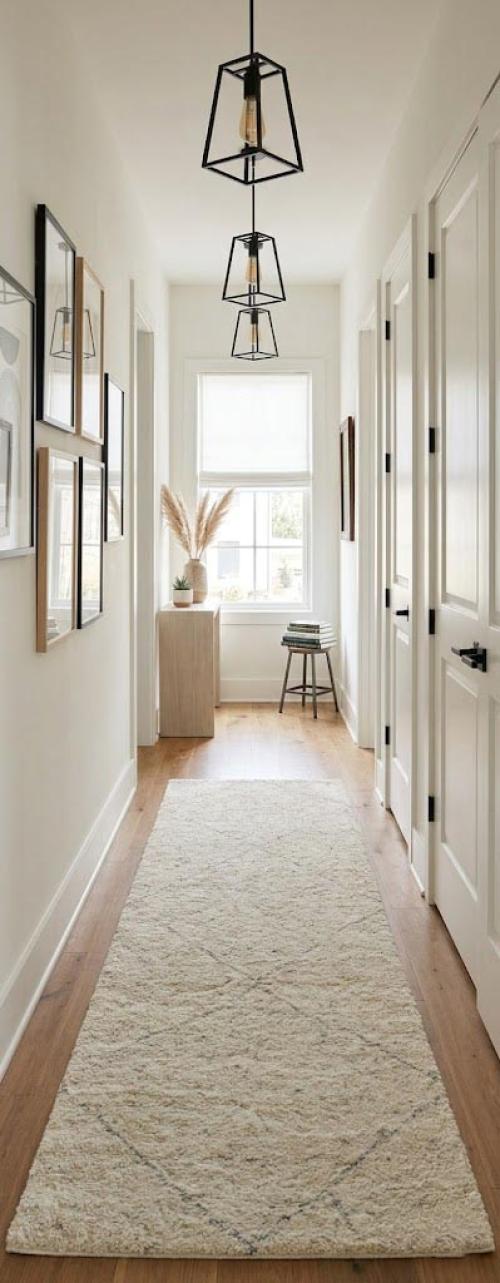 Beige Geometric Modern 2X5'5 Moroccan Style Oriental Rug