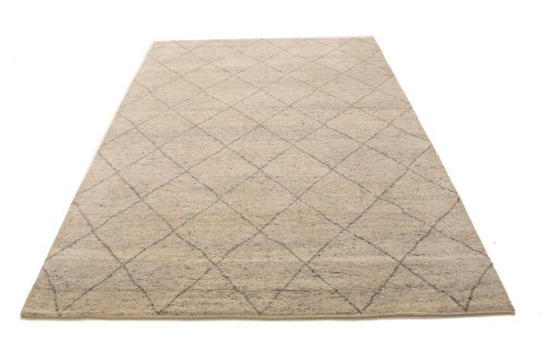 Cream Geometric Modern 6X9 Moroccan Style Oriental Rug