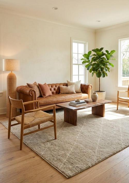 Khaki/Beige Geometric Modern 6X9 Moroccan Style Oriental Rug