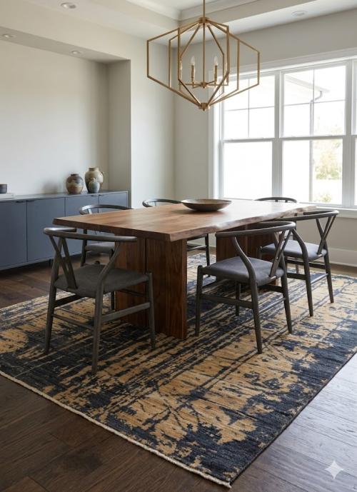 6'4 X 8'9 Hand Knotted Multicolored Abstract Modern Wool Rug