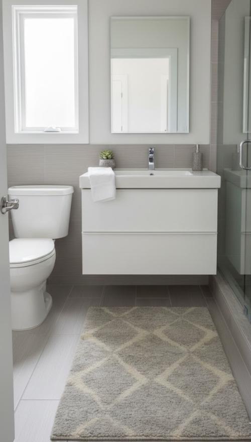 Greige Geometric Modern 2X3 Moroccan Style Oriental Rug