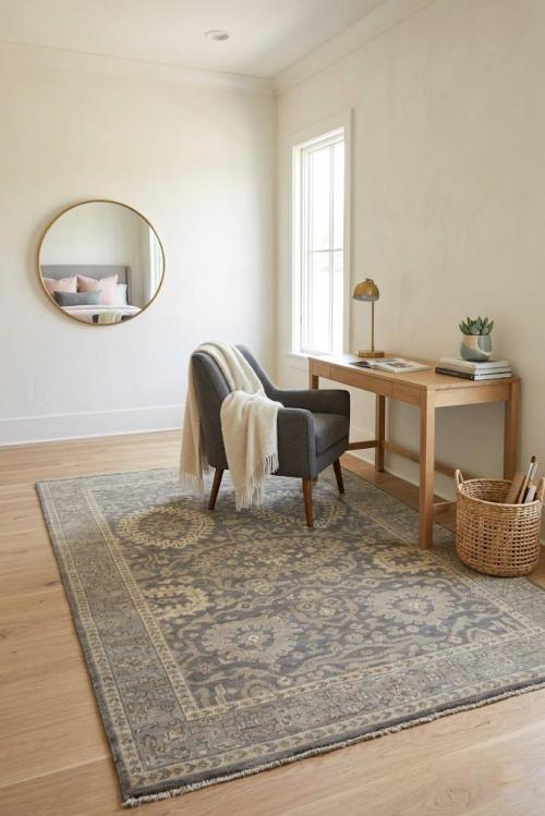 Brown Floral 5'7X8'5 Transitional Oriental Rug