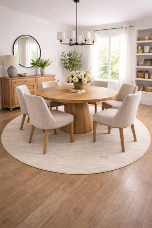 Oatmeal Tribal 8X8 Gabbeh Modern Round Rug