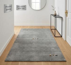 Grey TRibal Pictorial Gabbeh Modern Rug in All Size