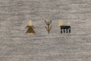 Gray Tribal 5X8 Gabbeh Modern Rug