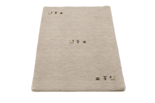 Greige Pictorial Gabbeh Modern Rug in All Size