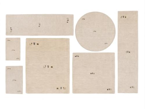 Greige Pictorial Gabbeh Modern Rug in All Size