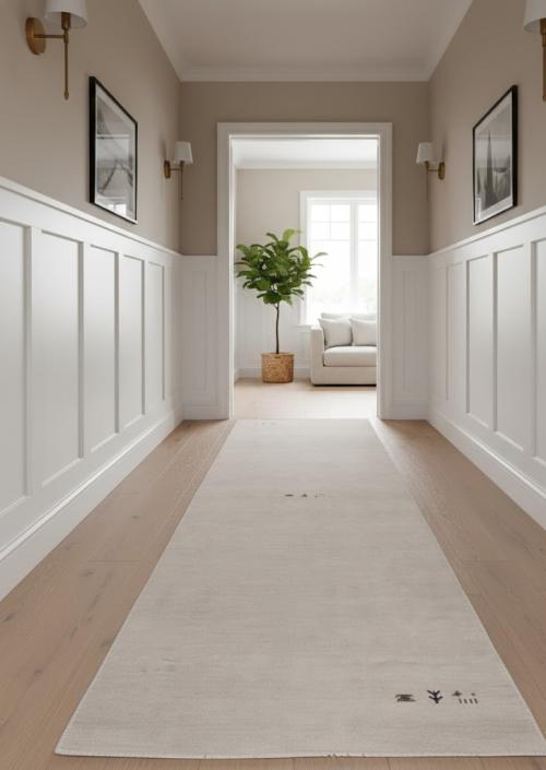 Greige Tribal 3X10 Gabbeh Modern Runner  Rug