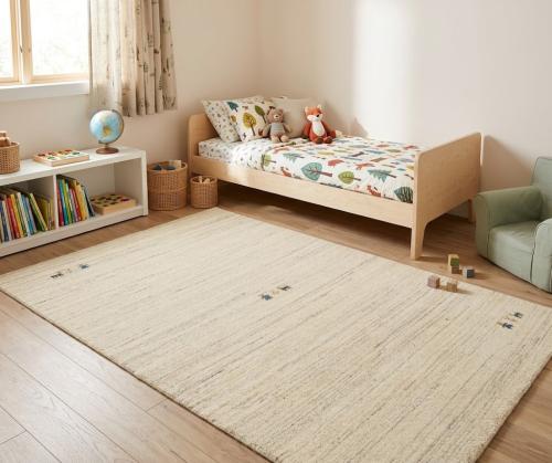 Oatmeal Tribal Gabbeh Modern Rug in All Size