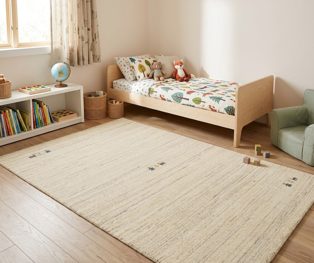 Oatmeal Tribal Gabbeh Modern Rug in All Size - Image 2
