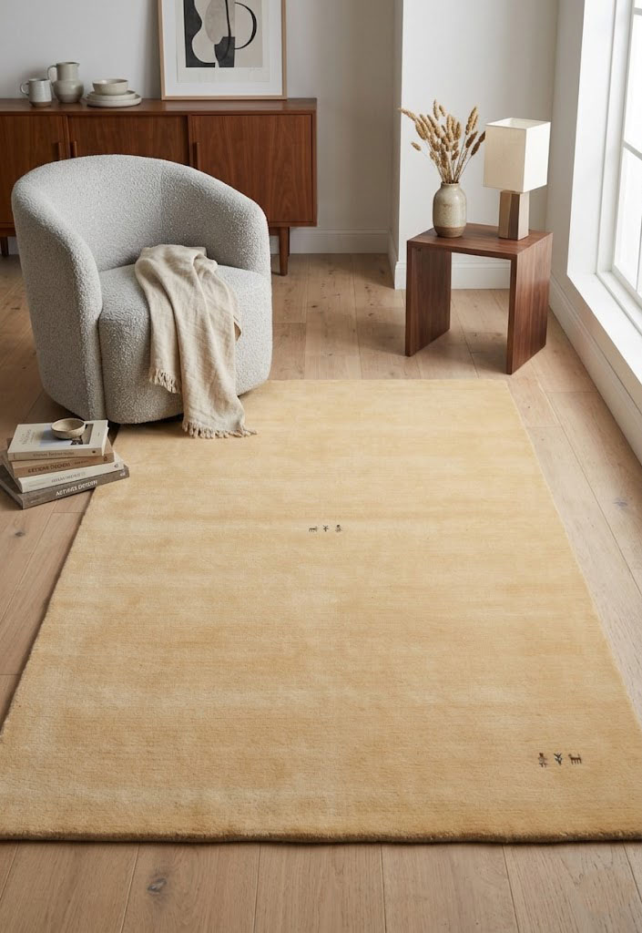 Cream Tribal 5X8 Gabbeh Modern Rug - Image 2