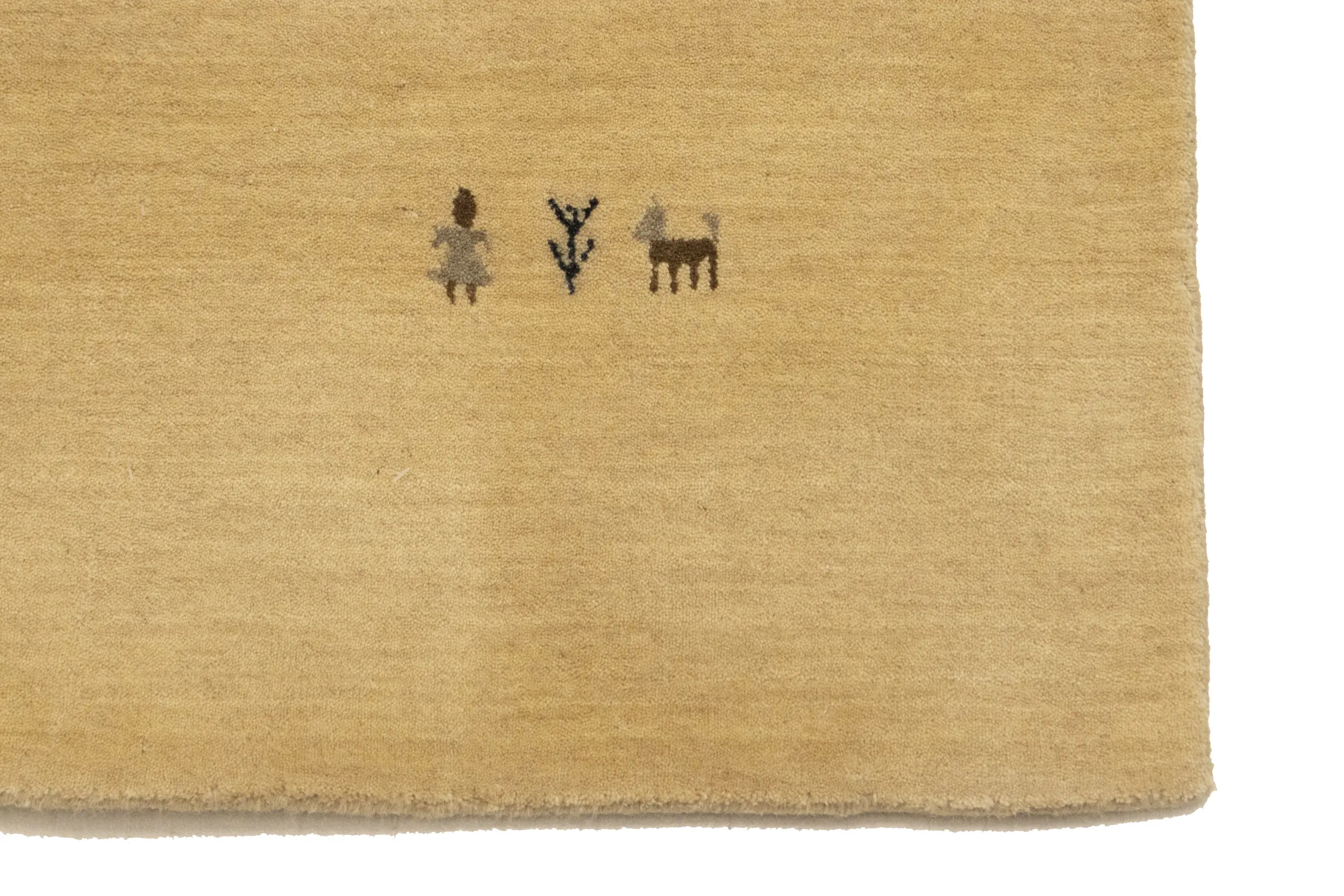 Cream Tribal 5X8 Gabbeh Modern Rug