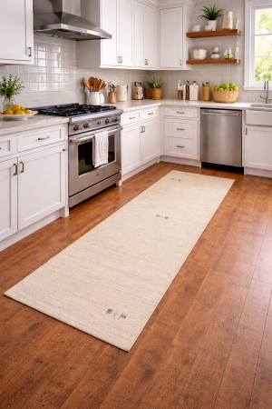 Oatmeal Tribal 3X8 Gabbeh Modern Runner Rug