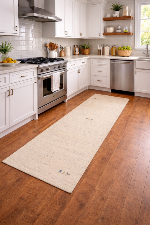 Oatmeal Tribal 3X8 Gabbeh Modern Runner Rug