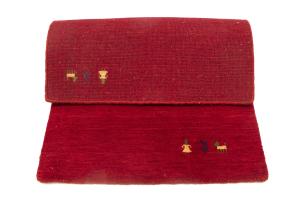 Red/Cherry red Tribal Pictorial Gabbeh Rug in All Size