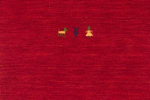 Red/Cherry red Tribal Pictorial Gabbeh Rug in All Size