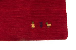 Red/Cherry red Tribal Pictorial Gabbeh Rug in All Size