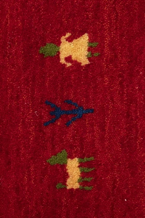 Red Tribal 5X8 Gabbeh Modern Rug