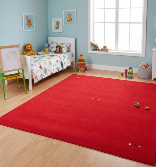 Red Tribal 6X6 Gabbeh Modern Square Rug