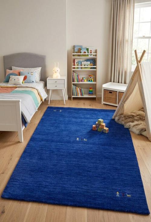 Royal Blue Tribal 4X6 Gabbeh Modern Rug