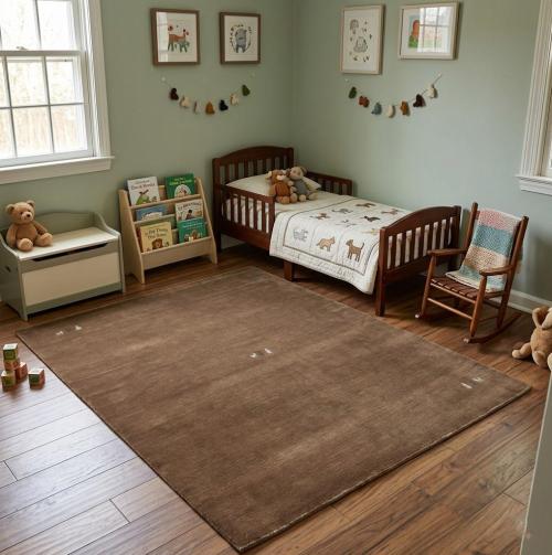 Brown Tribal 6X6 Gabbeh Modern Square Rug
