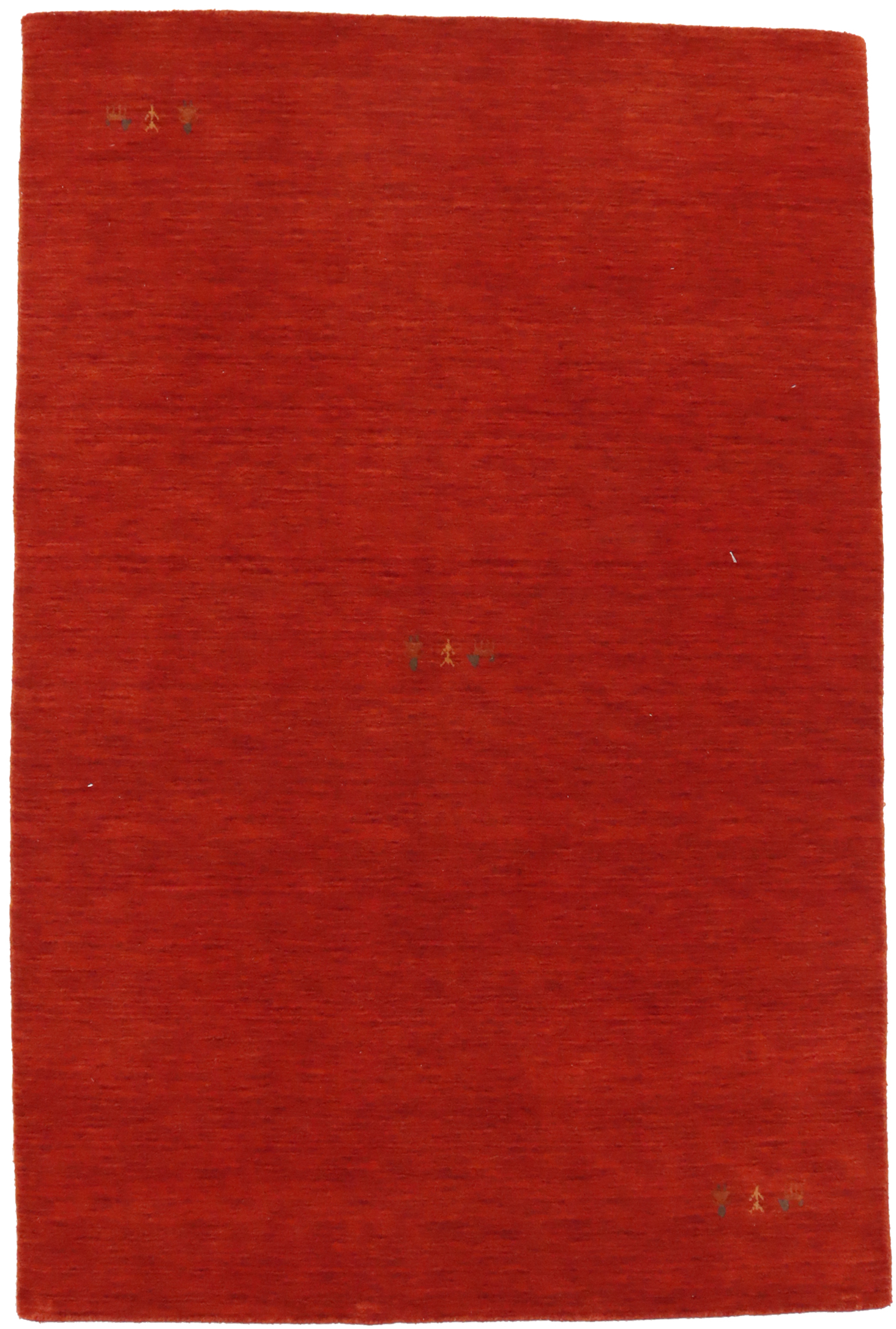 Orange-red Tribal 3X5 Gabbeh Modern Rug - Image 1