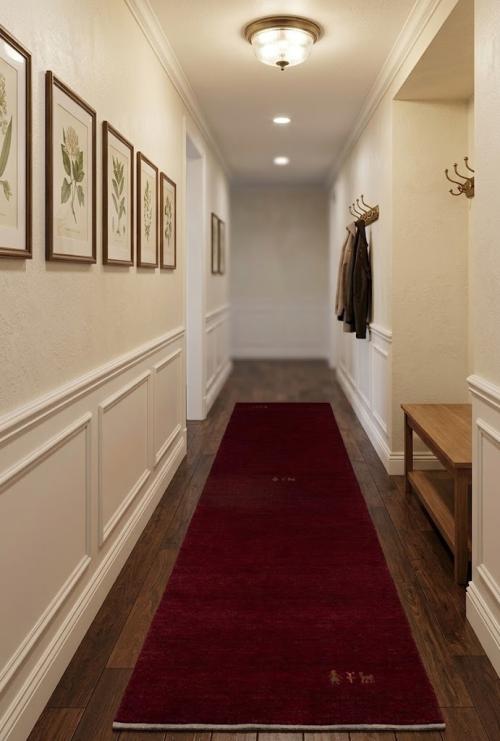 Maroon Red Tribal 3X10 Gabbeh Modern Runner Rug