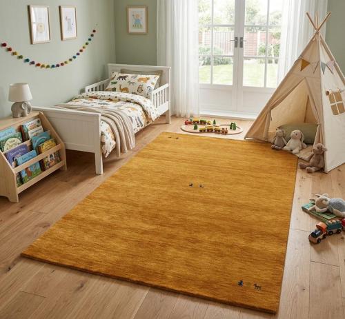 Orange Pictorial Gabbeh Modern Rug in All Size
