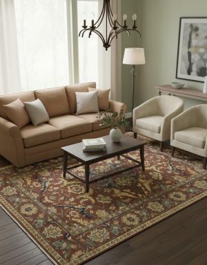 Rusty Red Floral Tribal 8X10 Chobi Serapi Oriental  Rug