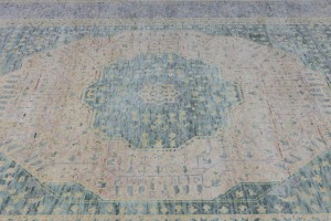 Green Geometric 10X14 Mamluk Oriental Rug