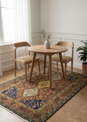 Rust Tribal 4X6 Indo-Yalameh Oriental Rug