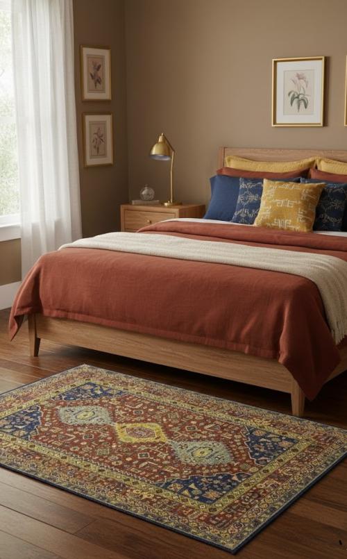 Rust Tribal 4X6 Indo-Yalameh Oriental Rug