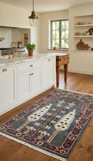 Gray Floral 3X5 Tree of Life Chobi Oriental Rug