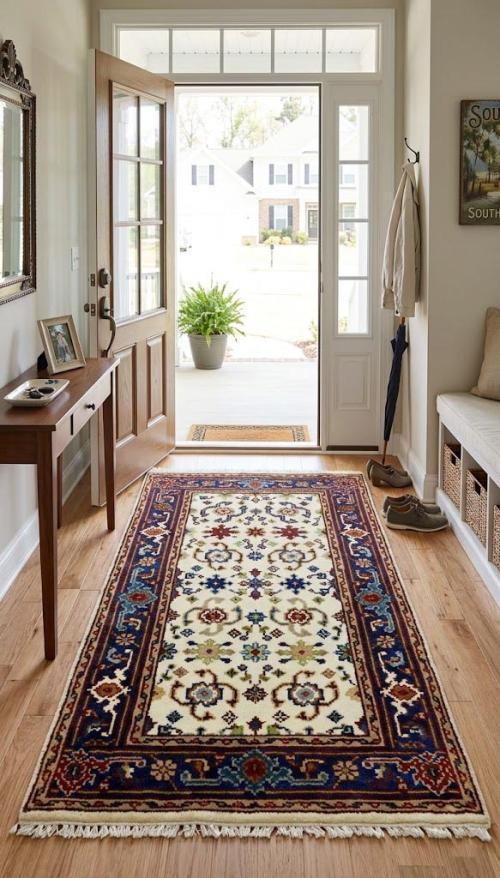Cream Floral 3X5 Indo-Mahal Oriental Rug