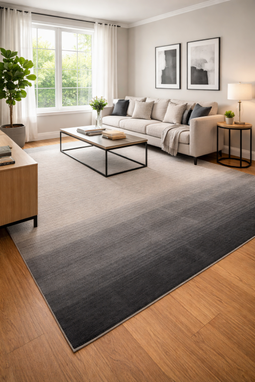 8'2 x 9'10 Multicolored Hand-Loomed Modern Wool Rug