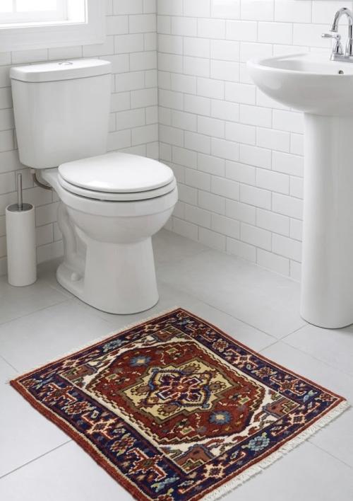 2'0 x 2'11 Hand Knotted Rusty Heriz Serapi Oriental Wool Rug