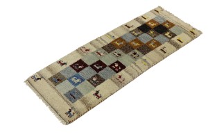 Multicolored Tribal 1'4X4 Indo-Gabbeh Oriental Rug