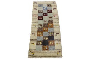 Multicolored Tribal 1'4X4 Indo-Gabbeh Oriental Rug