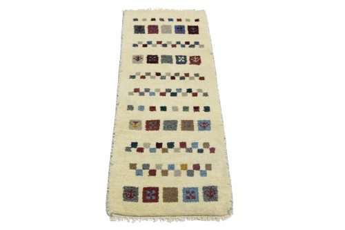Cream Tribal 1'4X3'9 Indo-Gabbeh Oriental Rug