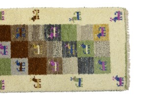 Multicolored Tribal 1'4X4 Indo-Gabbeh Oriental Rug