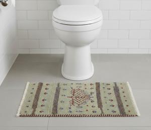 1'4 X 2'7 Hand Knotted Greige Tribal Indo-Gabbeh Wool Rug