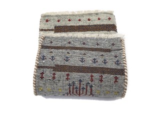 Greige Tribal 1'4X2'7 Indo-Gabbeh Oriental Rug