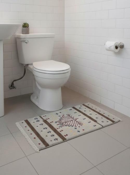 1'4 x 2'7 Greige Indo-Gabbeh Hand Knotted Oriental Wool Rug