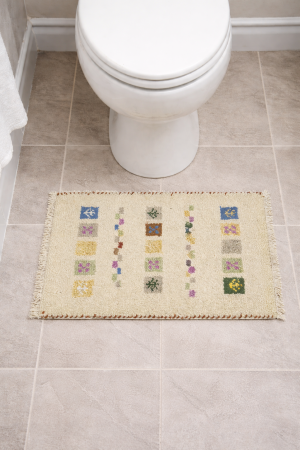 Cream Tribal 1'4X2'4 Indo-Gabbeh Oriental Rug