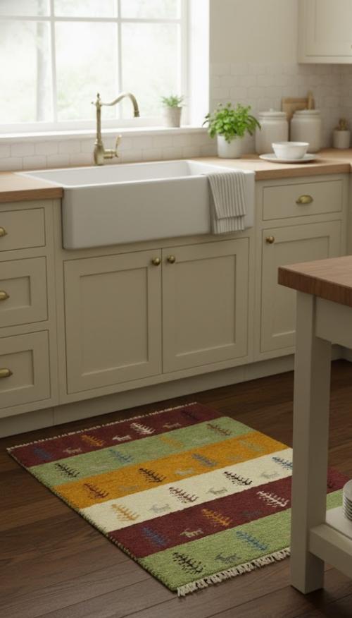 2'0 x 3'10 Hand Knotted Indo-Gabbeh Tribal Oriental Wool Rug