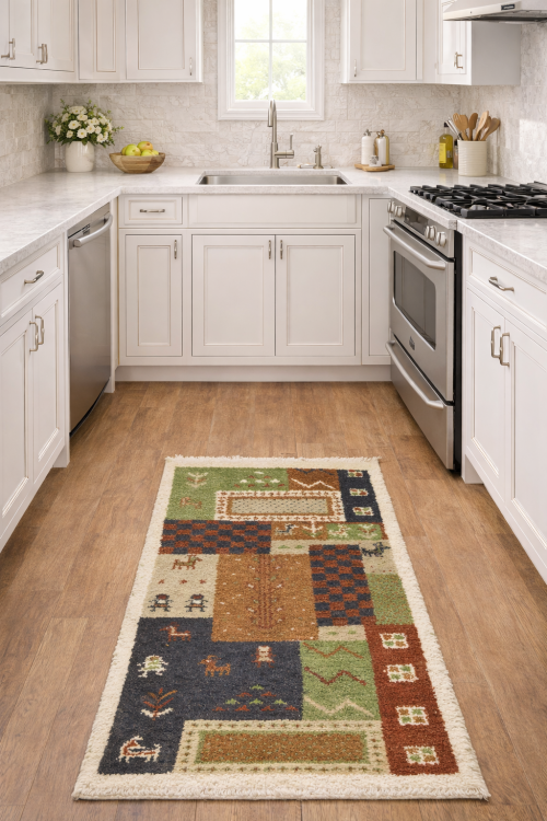 Multicolored Tribal 2X4 Indo-Gabbeh Oriental Rug