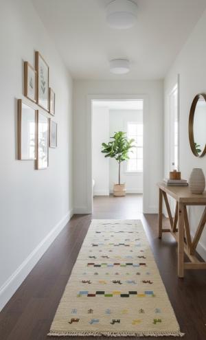 2'8 X 9'11 Hand Knotted Indo-Gabbeh Tribal Wool Runner Rug